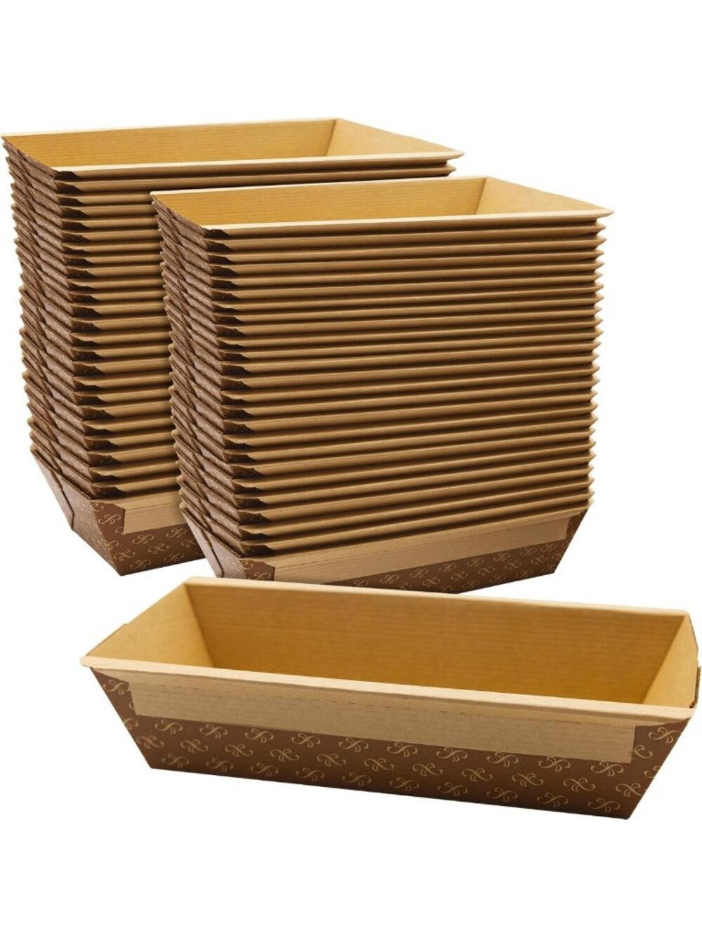 Elegant Disposable 1Lb Paper Loaf Pans - 50 Pack for Baking Bread & Cakes